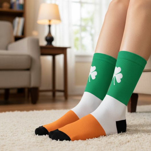 St Patricks Day Irish Shamrock Sokken