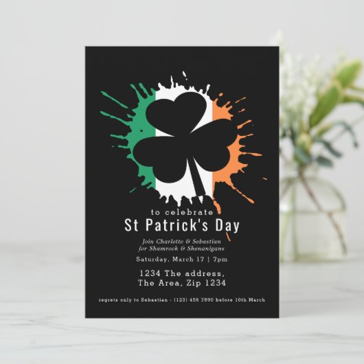 St Patricks Day Irish Shamrocks en Shenanigans Kaart (Staand voorkant)