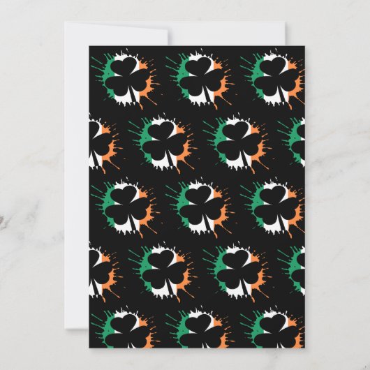 St Patricks Day Irish Shamrocks en Shenanigans Kaart (Achterkant)