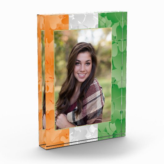 St. Patrick's Day Irish shamrocks flag lijst Fotoblokken (Links)