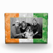 St. Patrick's Day Irish shamrocks flag lijst Fotoblokken (Voorkant)