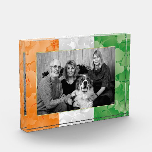 St. Patrick's Day Irish shamrocks flag lijst Fotoblokken (Links)
