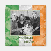 St. Patrick's Day Irish shamrocks flag lijst Magneet (Voorkant)
