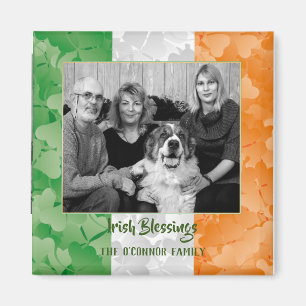 St. Patrick's Day Irish shamrocks flag lijst Magneet