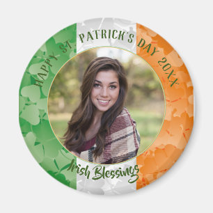 St. Patrick's Day Irish shamrocks flag lijst Magneet