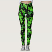 St. Patrick's Day Irish Shamrocks Pattern Leggings (Voorkant)