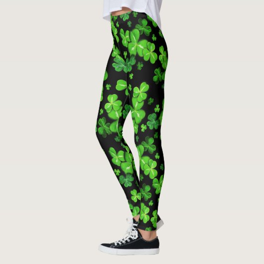 St. Patrick's Day Irish Shamrocks Pattern Leggings (Links)