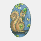 St. Patrick's Day IRISH SQUIRREL ORNAMENT Oval (Links)