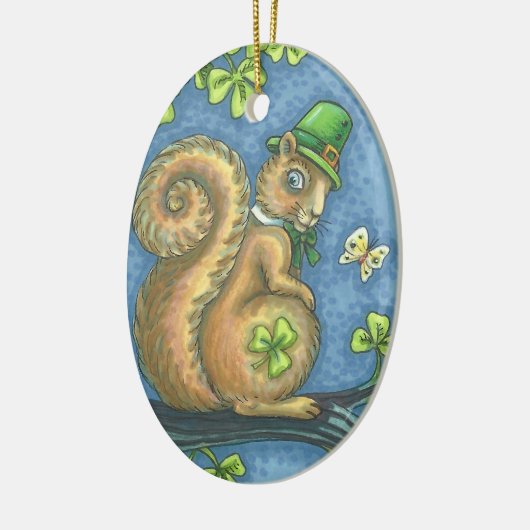St. Patrick's Day IRISH SQUIRREL ORNAMENT Oval (Links)