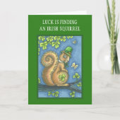ST. PATRICKS DAY IRISH SQUIRREL WENSKAART Vers Kaart (Voorkant)