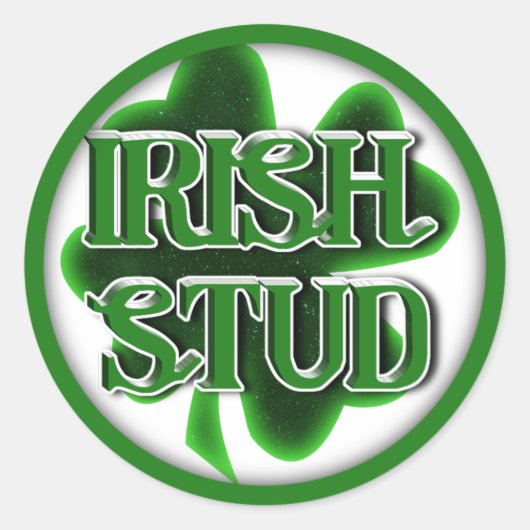 St. Patrick's Day Irish Stud Ronde Sticker (Voorkant)