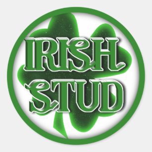 St. Patrick's Day Irish Stud Ronde Sticker