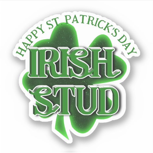 St. Patrick's Day Irish Stud Sticker (Voorkant)