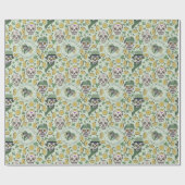 St Patrick's Day Irish Sugar Skull Custom Cadeaupapier (Vlak)