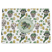 St Patrick's Day Irish Sugar Skull Custom Groot Cadeauzakje (Voorkant)