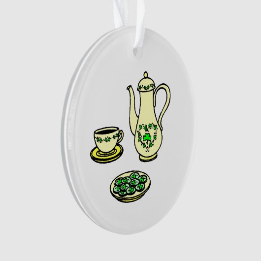 St. Patrick's Day Irish Tea Set Ornament (voorkant)