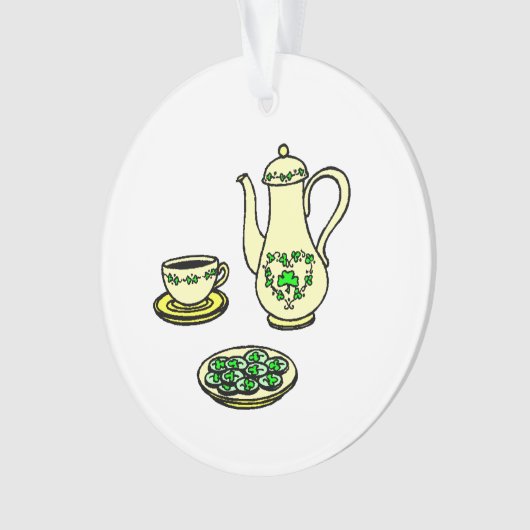 St. Patrick's Day Irish Tea Set Ornament (voorkant)