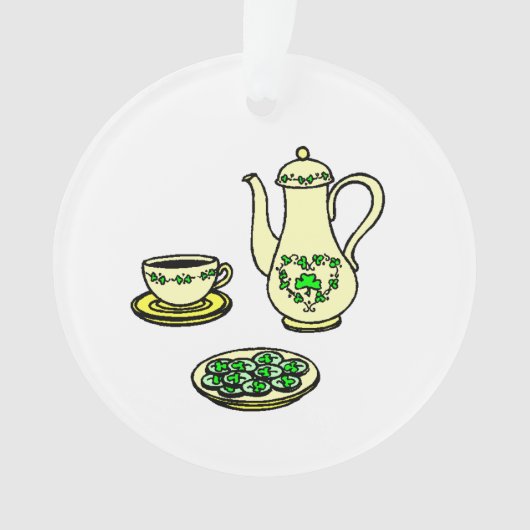 St. Patrick's Day Irish Tea Set Ornament (voorkant)