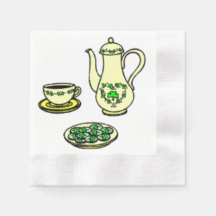 St. Patrick's Day Irish Tea Set Paper Napkins Servetten