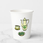 St. Patrick's Day Irish Tea Set Papieren Bekers (Achterkant)