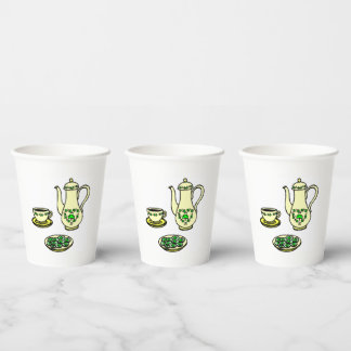 St. Patrick's Day Irish Tea Set Papieren Bekers