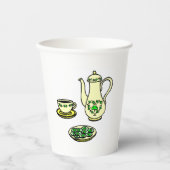 St. Patrick's Day Irish Tea Set Papieren Bekers (Voorkant)