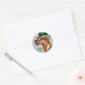 St. Patrick's Day Irish Terrier Classic Round Stic Ronde Sticker (Envelop)