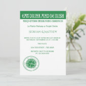St Patricks Day Irish Theren Morning Brunch Kaart (Staand voorkant)