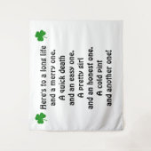 St Patrick's Day Irish Toast Wandkleed (Voorkant)