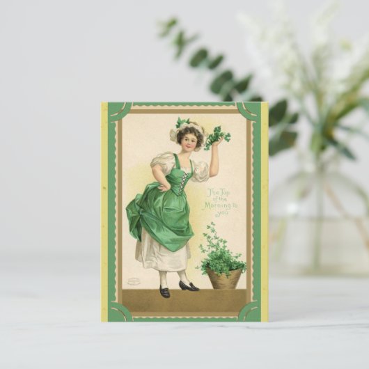  St. Patricks Day Irish Top of the Morning Briefkaart (Staand voorkant)