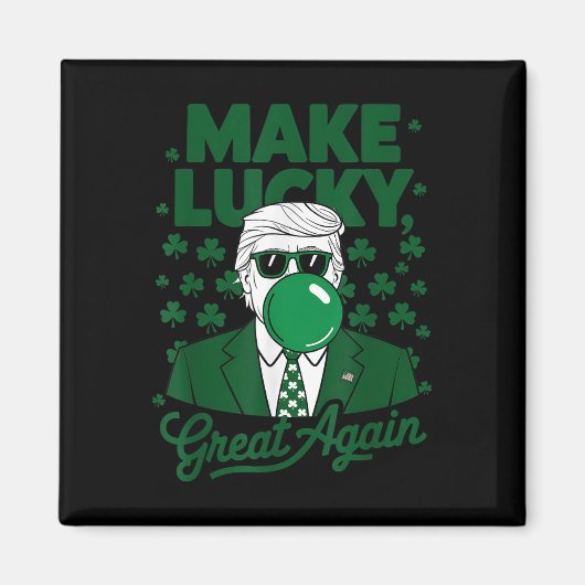 St. Patrick's Day Irish Trump Bubble Gum Grappig Magneet (Voorkant)