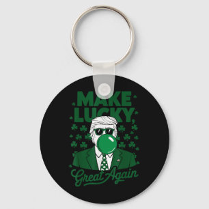 St. Patrick's Day Irish Trump Bubble Gum Grappig Sleutelhanger