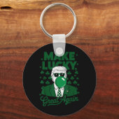 St. Patrick's Day Irish Trump Bubble Gum Grappig Sleutelhanger (Voorkant)