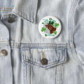 St. Patrick's Day Irish Water Spaniel Ronde Button 5,7 Cm (In situ)