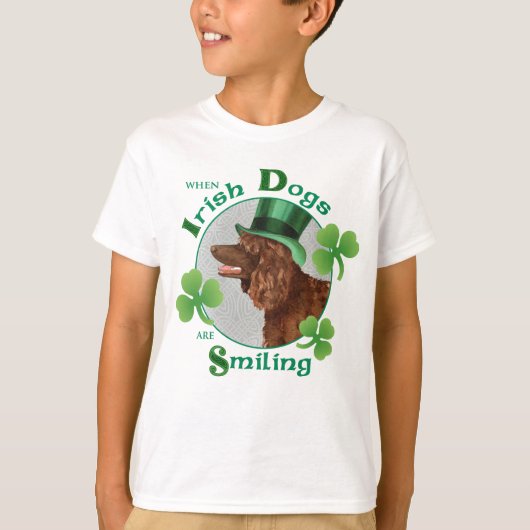 St. Patrick's Day Irish Water Spaniel T-shirt (Voorkant)