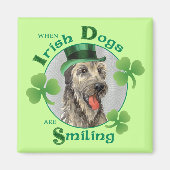 St. Patrick's Day Irish Wolfhound Magneet (Voorkant)