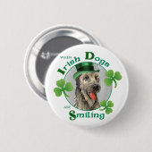 St. Patrick's Day Irish Wolfhound Ronde Button 5,7 Cm (Voorkant /achterkant)