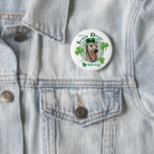 St. Patrick's Day Irish Wolfhound Ronde Button 5,7 Cm (In situ)