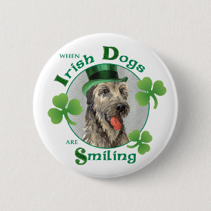 St. Patrick's Day Irish Wolfhound Ronde Button 5,7 Cm