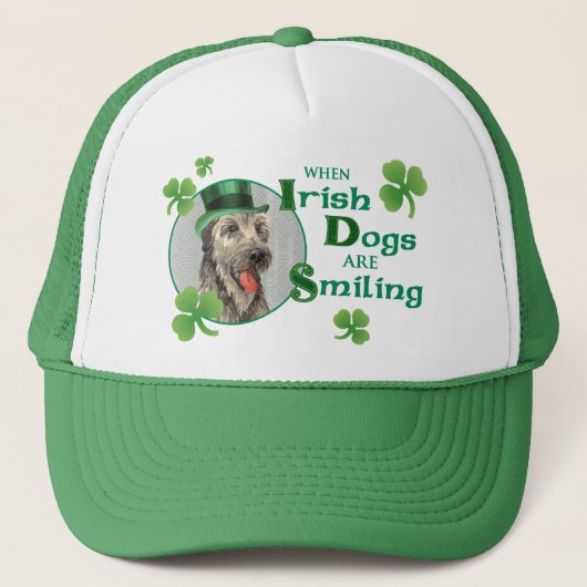 St. Patrick's Day Irish Wolfhound Trucker Pet (Voorkant)