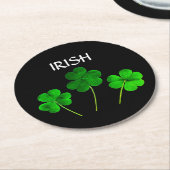 St Patrick's Day Iriss Shamrock Leaves Green 2021 Ronde Kartonnen Onderzetter (Gebogen)