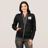 St Patrick's Day jas voor Ierse vrouwen en meisjes Hoodie (Voorkant volledig)