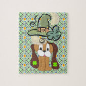 St. Patrick's Day Jigzaag Puzzle Dog Legpuzzel (Verticaal)