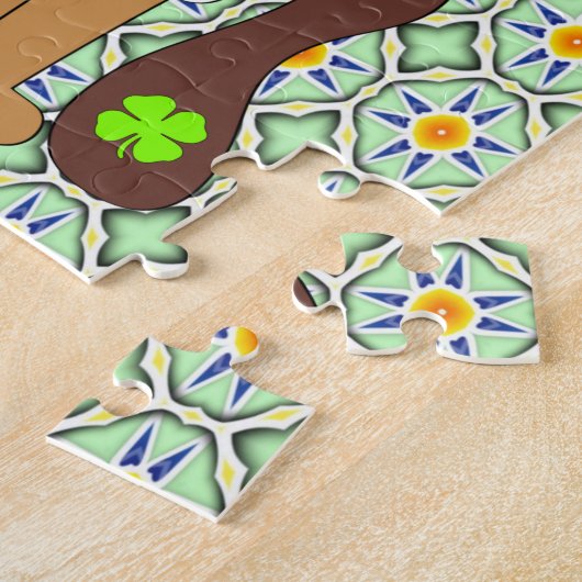 St. Patrick's Day Jigzaag Puzzle Dog Legpuzzel (Zijkant)