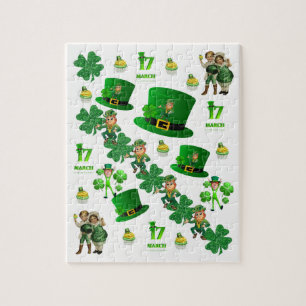 St. Patrick's Day Jigzaag Puzzle Legpuzzel