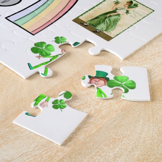 St. Patrick's Day Jigzaag Puzzle Legpuzzel (Zijkant)