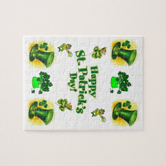 St. Patrick's Day Jigzaag Puzzle Legpuzzel (Horizontaal)