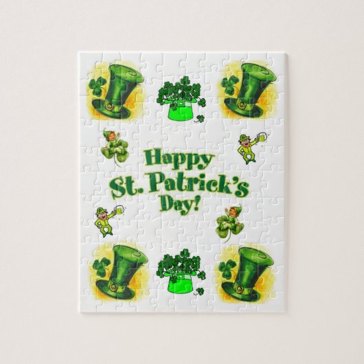 St. Patrick's Day Jigzaag Puzzle Legpuzzel (Verticaal)
