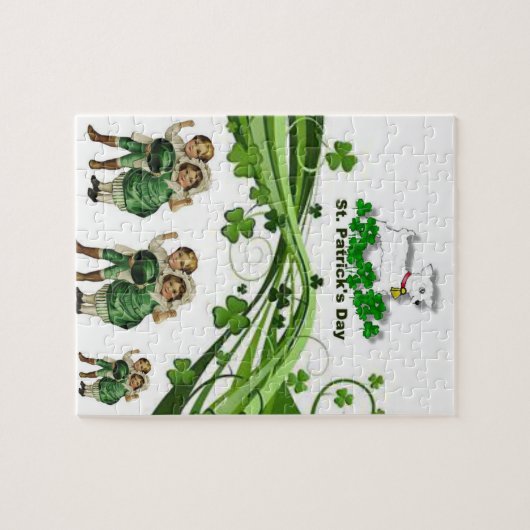 St. Patrick's Day Jigzaag Puzzle Legpuzzel (Horizontaal)
