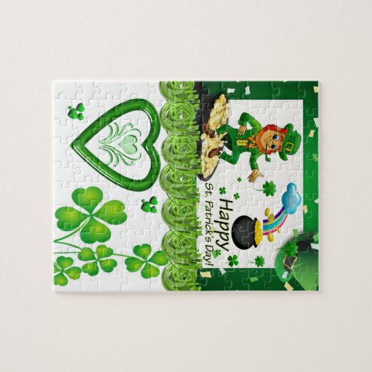 St. Patrick's Day Jigzaag Puzzle Legpuzzel (Horizontaal)